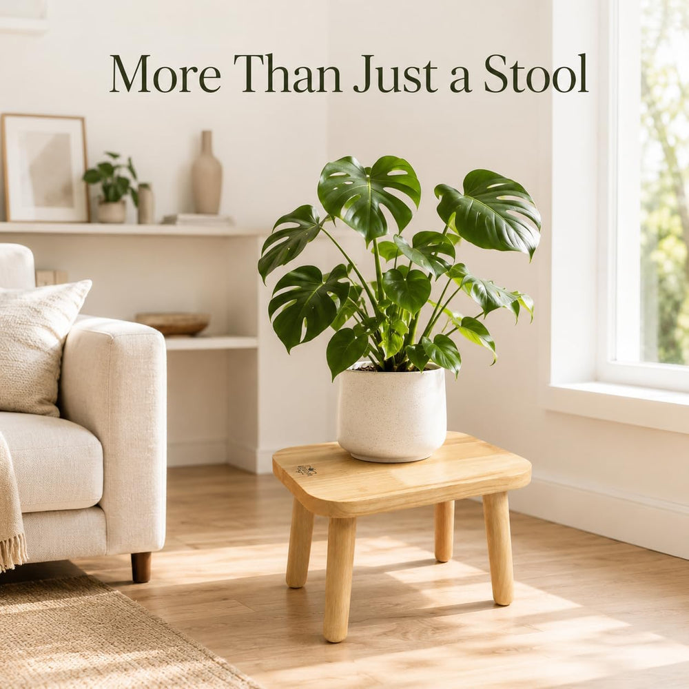 BEE&OAK 13.4 Inch Heavy Duty Wooden Step Stools for Adults - Non Slip, 30...