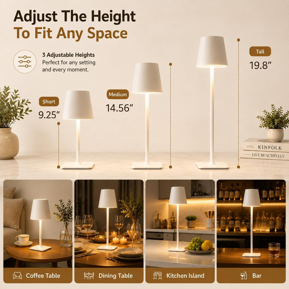 Rechargeable Cordless Table Lamp Set of 2