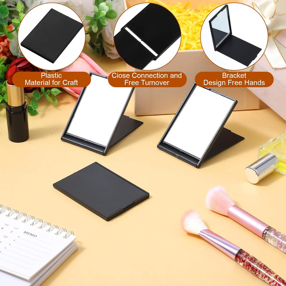 100 Pcs Mini Mirror for Purse, Rectangular Mini Pocket Mirror with Flip Cover...