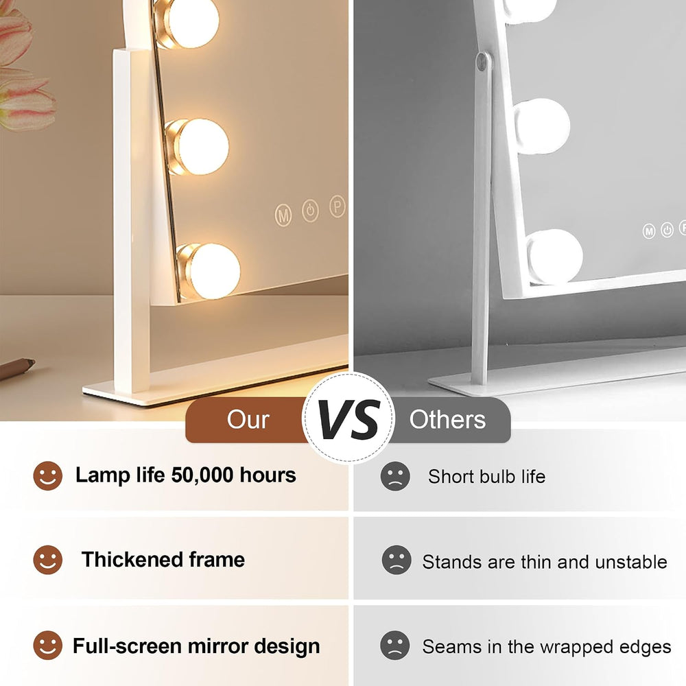 ZL ZELing Makeup Mirror with Lights, Vanity Mirror with Lights, Lighted Makeu...
