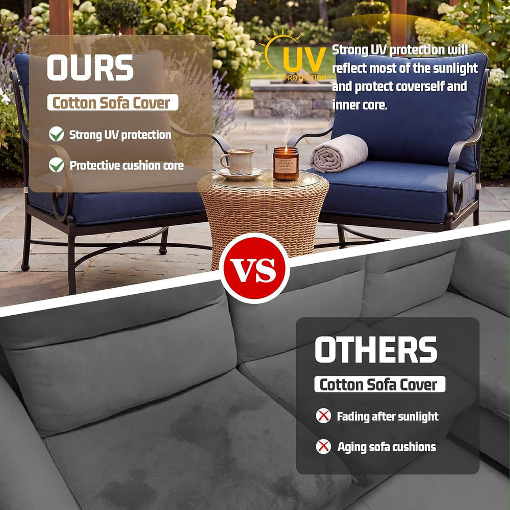 4pcs Outdoor Patio Cushion Covers Replacement, 24" Zippered Outdoor Cush...