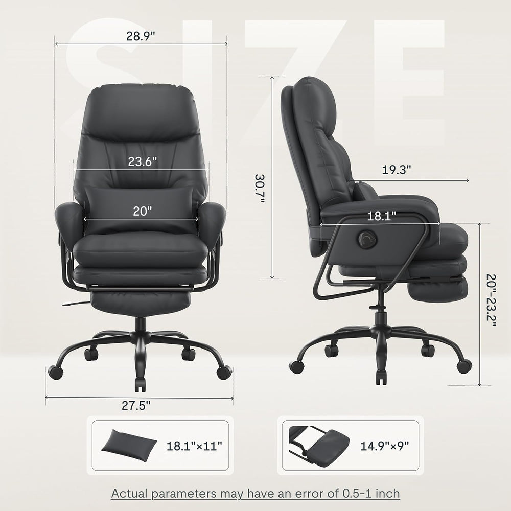 FLEXISPOT Multi-Task Ergonomic Office Chair with Footrest, Black, HC4