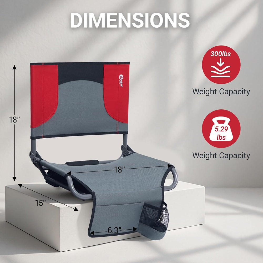 Portal Folding Bleacher Seats with Backs and Cushion, Stadium Chair