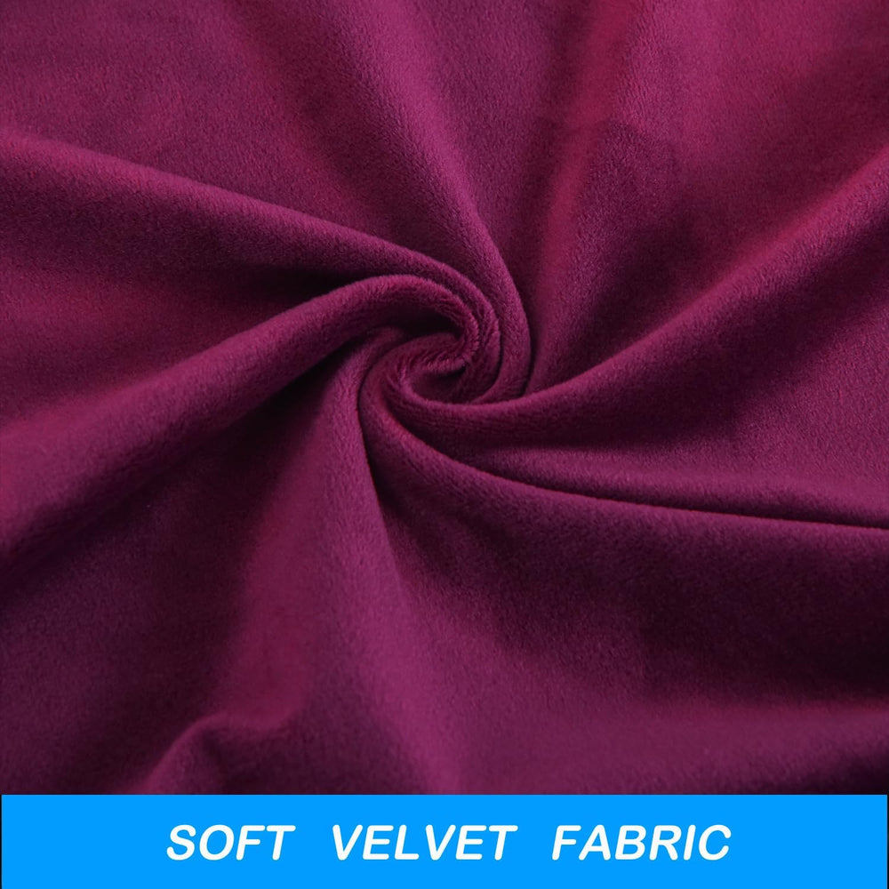 OBCREAT Wingback Chair Covers 2 Piece Stretch Velvet Wingback Chair Slipcover...