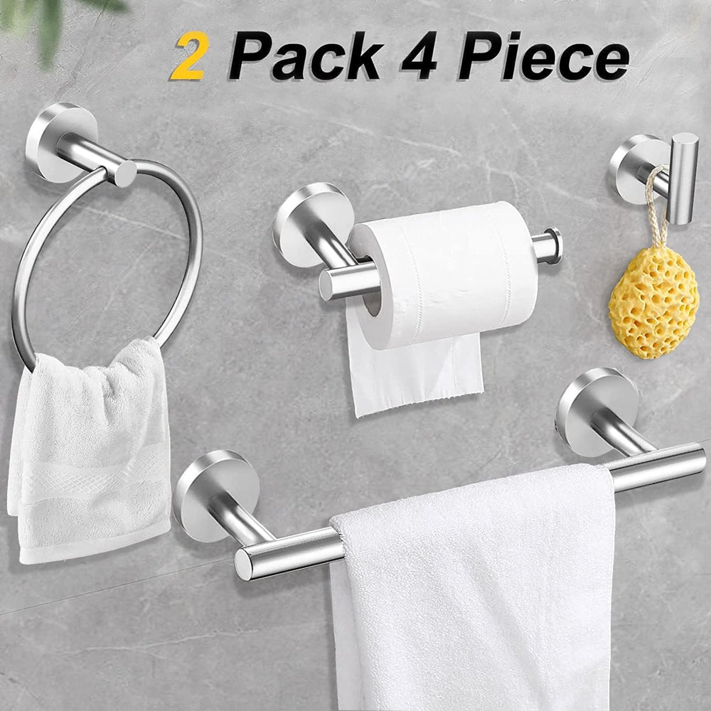 Cilee 10 Piece Brushed Nickel Bathroom Accessories Set, 16 inch Brushed Nicke...