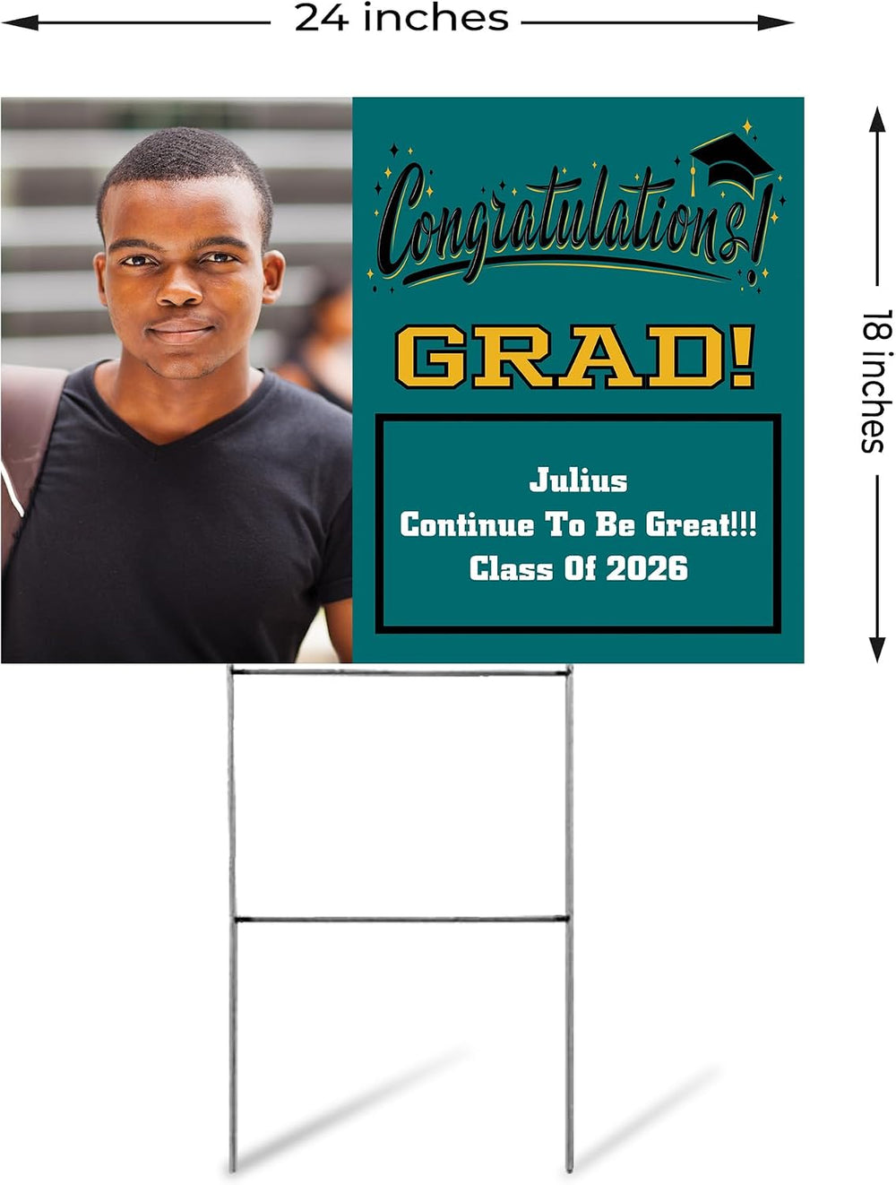 Custom Graduation Yard Sign | Class of 2026 Grad Photo Best Is Yet To Come | ...