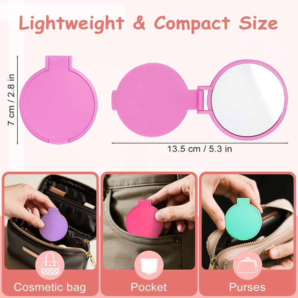 Compact Mirror Bulk, 6 Colors Pocket Mirror Bulk (120-PACK)