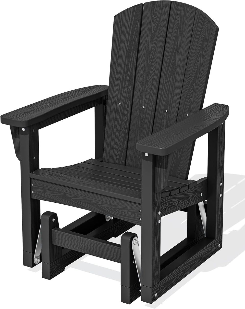 SERWALL HDPE Outdoor Glider, All-Weather Patio Glider Rocker
