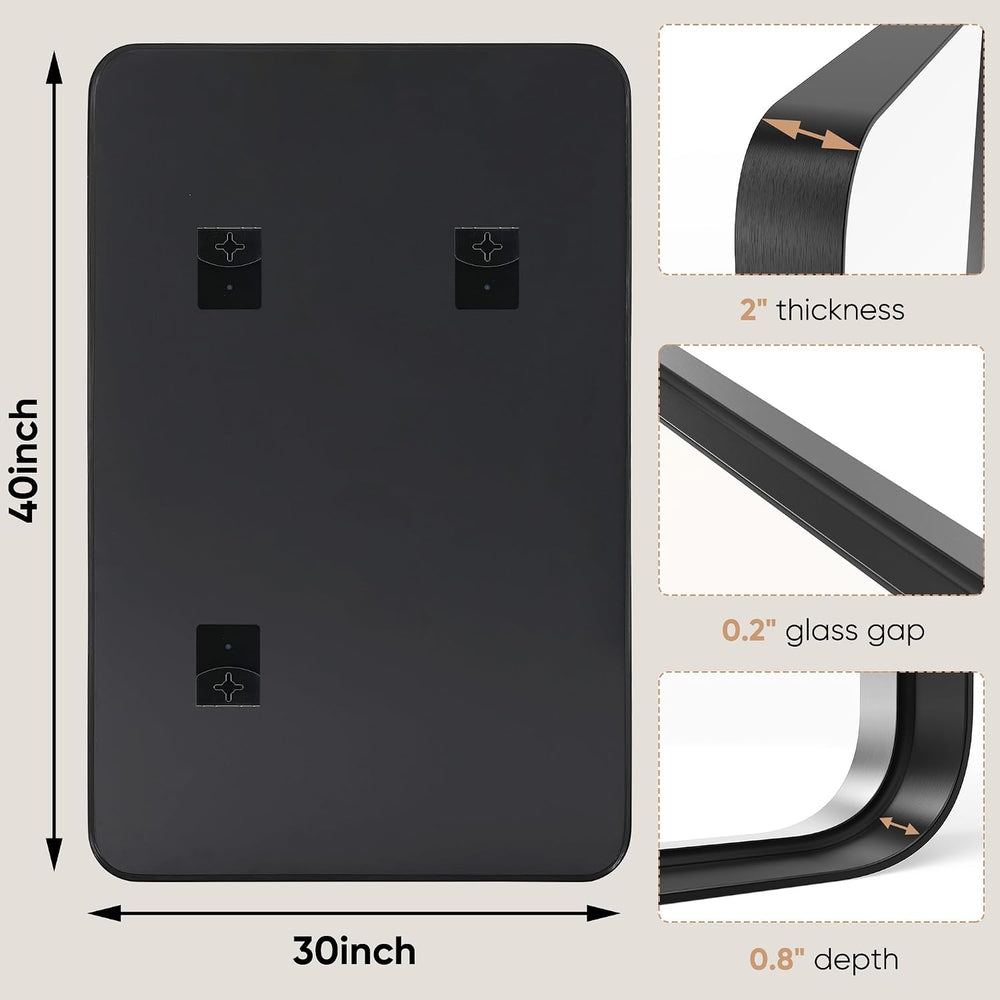 NEWBULIG Bathroom Wall Mirror Over Sink, Vanity Mirror, 30x40 Inch