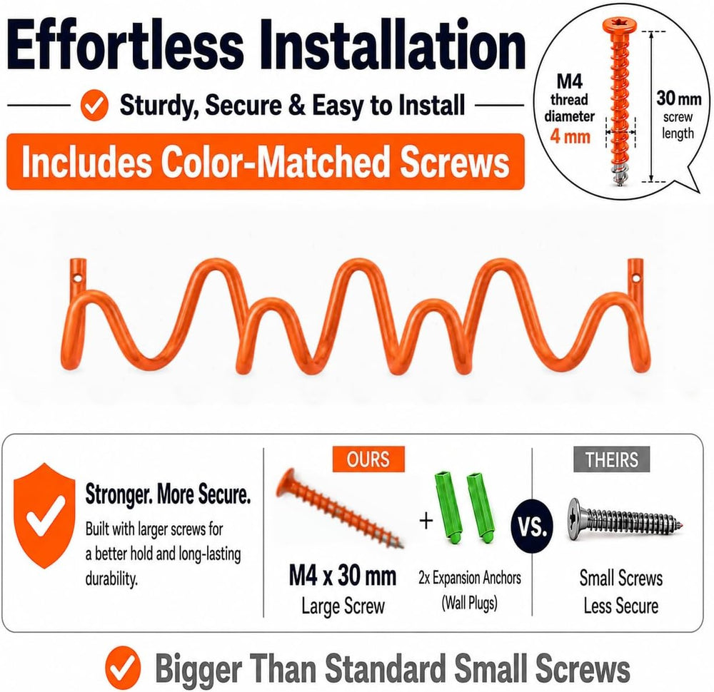 Coat Rack Wall Mount, Modern Wave Metal Wall Hooks