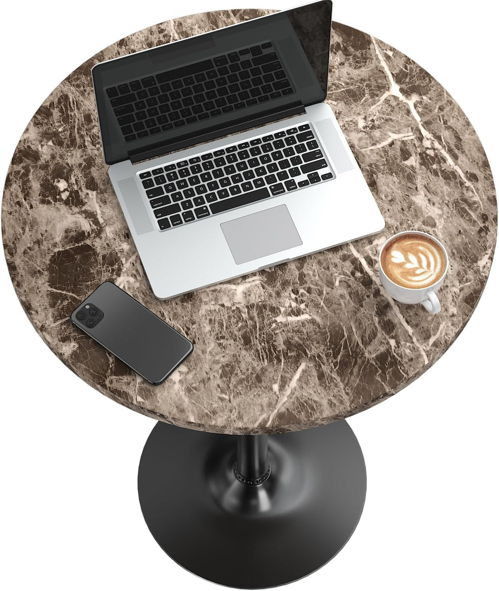 Furmax Bistro Pub Table Round Bar Height Cocktail Table for Home Bar, Round B...