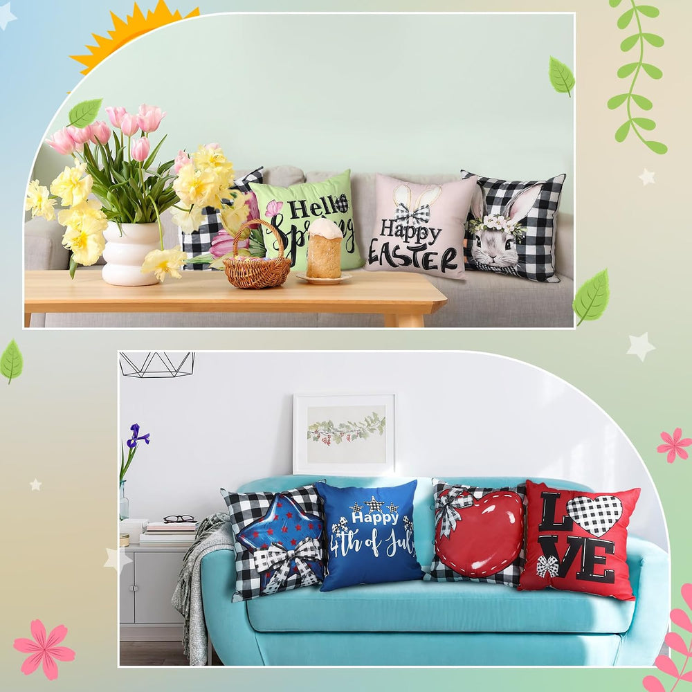 Mindsoft 20 Pcs Holiday Pillow Covers 18x18, Fall Christmas Throw Cover
