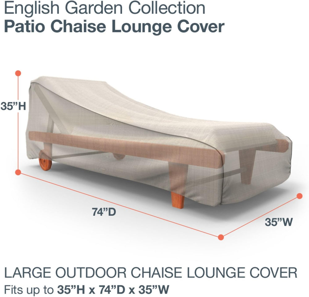 Budge English Garden Patio Double Chaise Lounge Cover, Large, 2-Pack