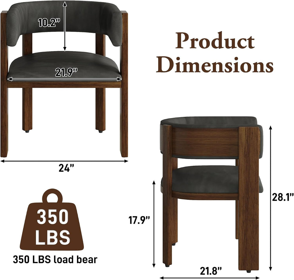 Squireewo Barrel Dining Chairs Set of 6, Modern Dining Room Chairs with Curve...