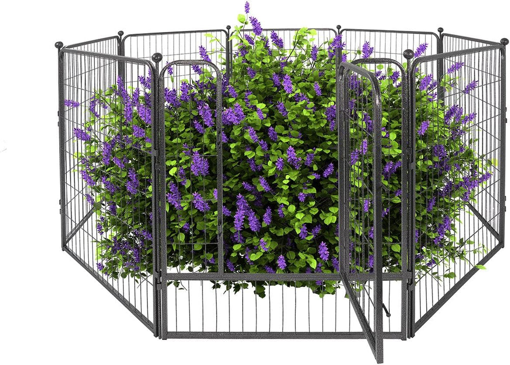CAPHAUS Decorative Garden Fence, 40 Inch x 21 FT Heavy Duty Iron Fencing Land...