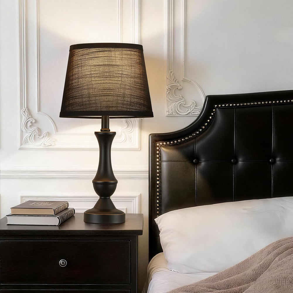 Table Lamp Set of 2, 19" Mordern Bedside Lamps for Living Room & Bed...