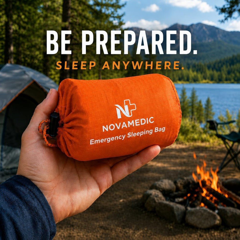 NovaMedic Emergency Sleeping Bag – 84"x36" Thermal Mylar Survival B...