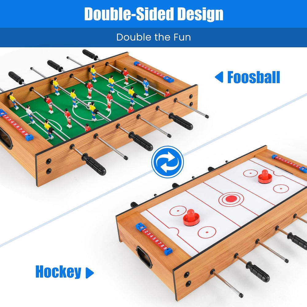 Giantex Multi Game Table, 2 in 1 Combo Mini Game Tables Top w/Soccer, Slide H...