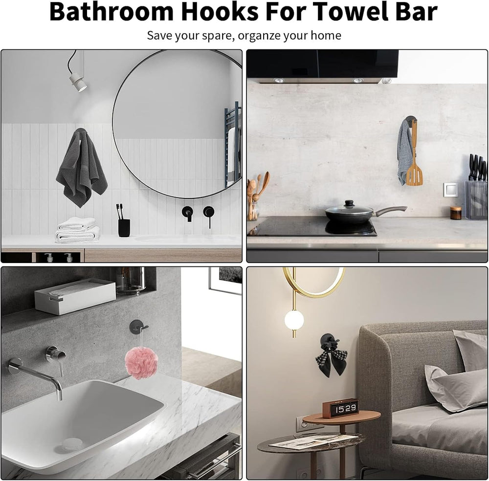 Newfun 8-Pieces 24 Inch Matte Black Bathroom Hardware Set