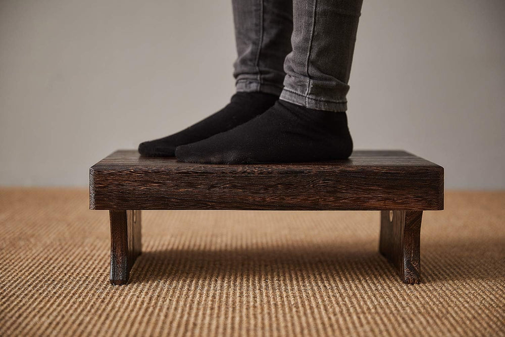 Wood Step Stool, Portable Rectangle Bed Stool, Small Step Ladder for Kitchen ...
