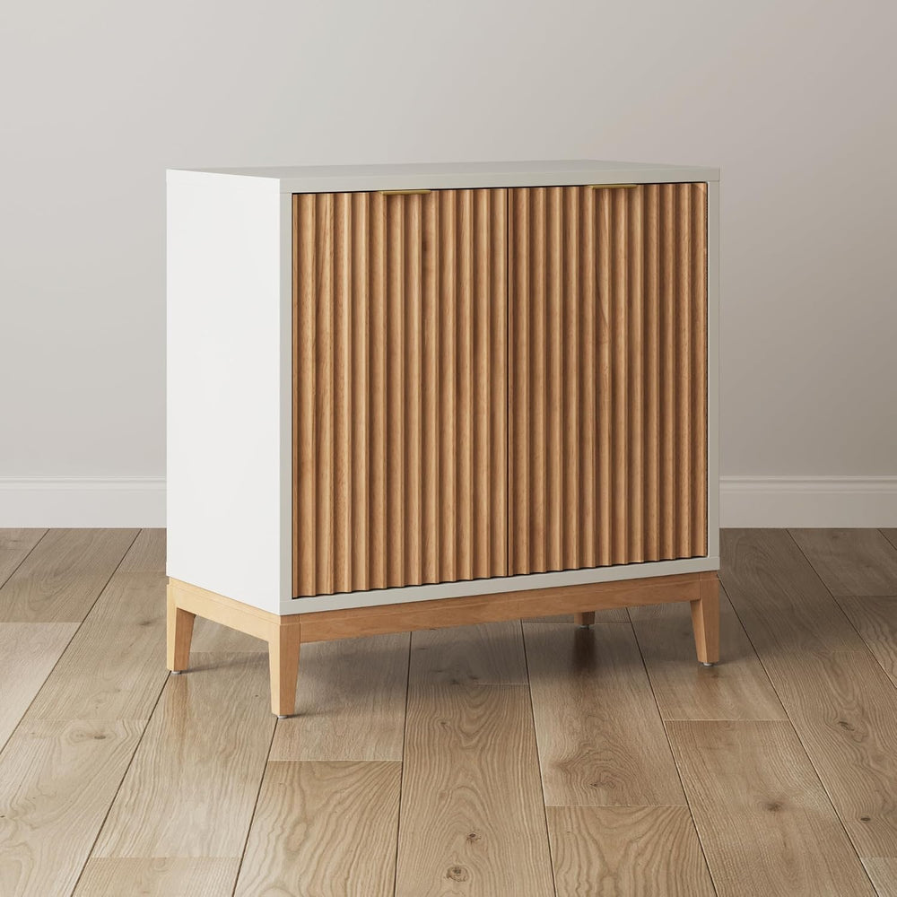 Nathan James Jasper Modern Sideboard, Kitchen Storage Cabinet with Fluted Doo...