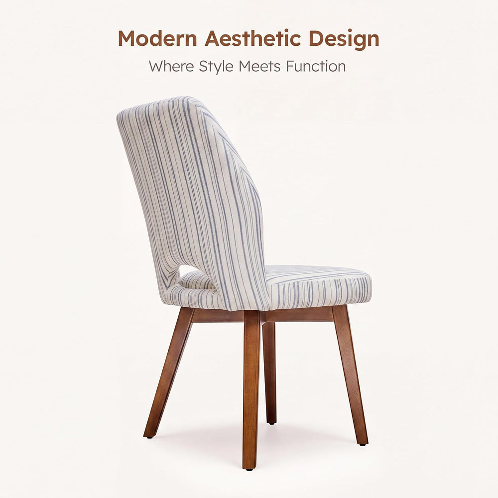 Dining Chairs Set of 4, Upholstered Kitchen Chairs, Striped