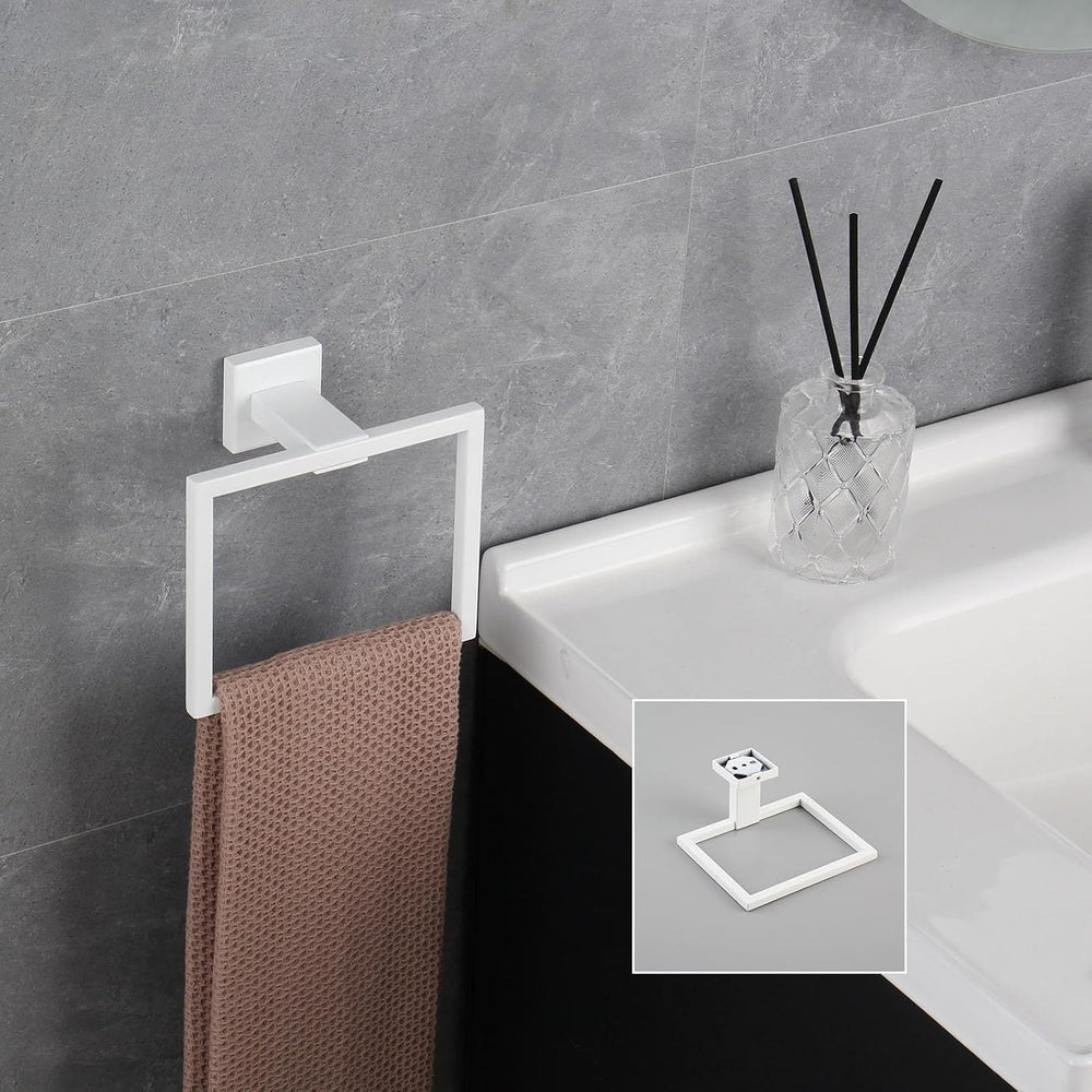GERZWY 2 Piece Bathroom Hardware Set Towel Ring and Toilet Paper Holder SUS 3...