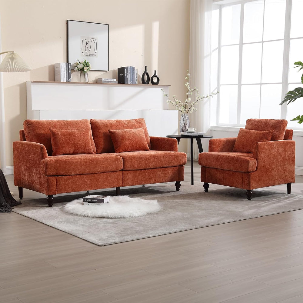 JOYBASE 2 Pieces Living Room Furniture Sets, Loveseat Couch and Accent Chair,...