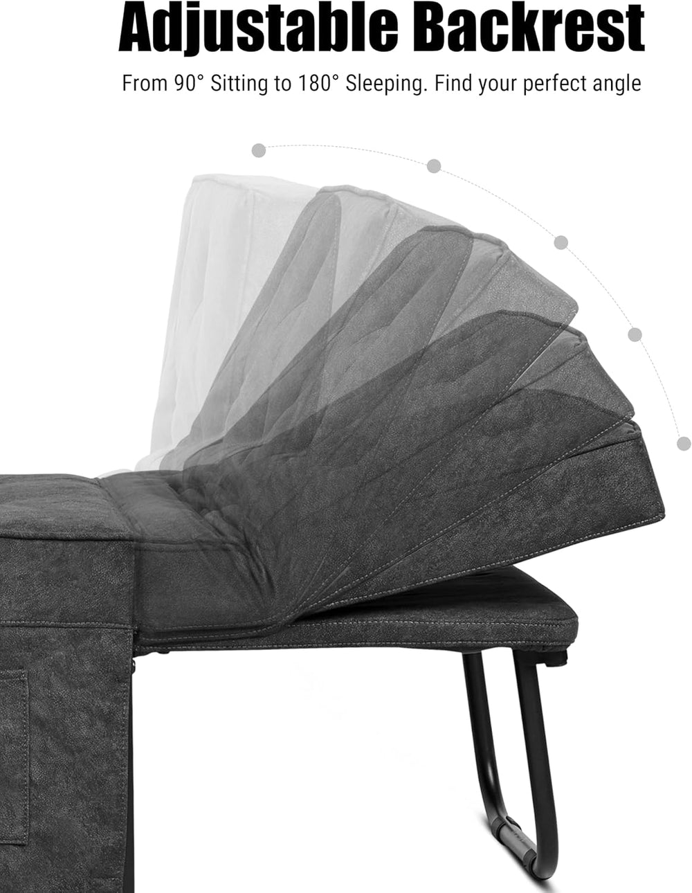 4-in-1 Sleeper Sofa Bed, Foldable Convertible Ottoman Chair