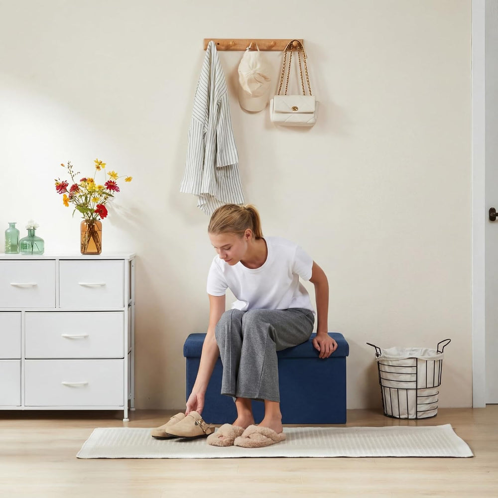 Sweetcrispy 30 Inch Storage Ottoman Bench, Spacious Ottoman with Storage
