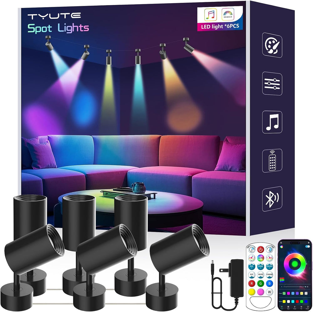Tyute RGB Spotlight Indoor, Color Changing LED Uplighting Accent Spot Light