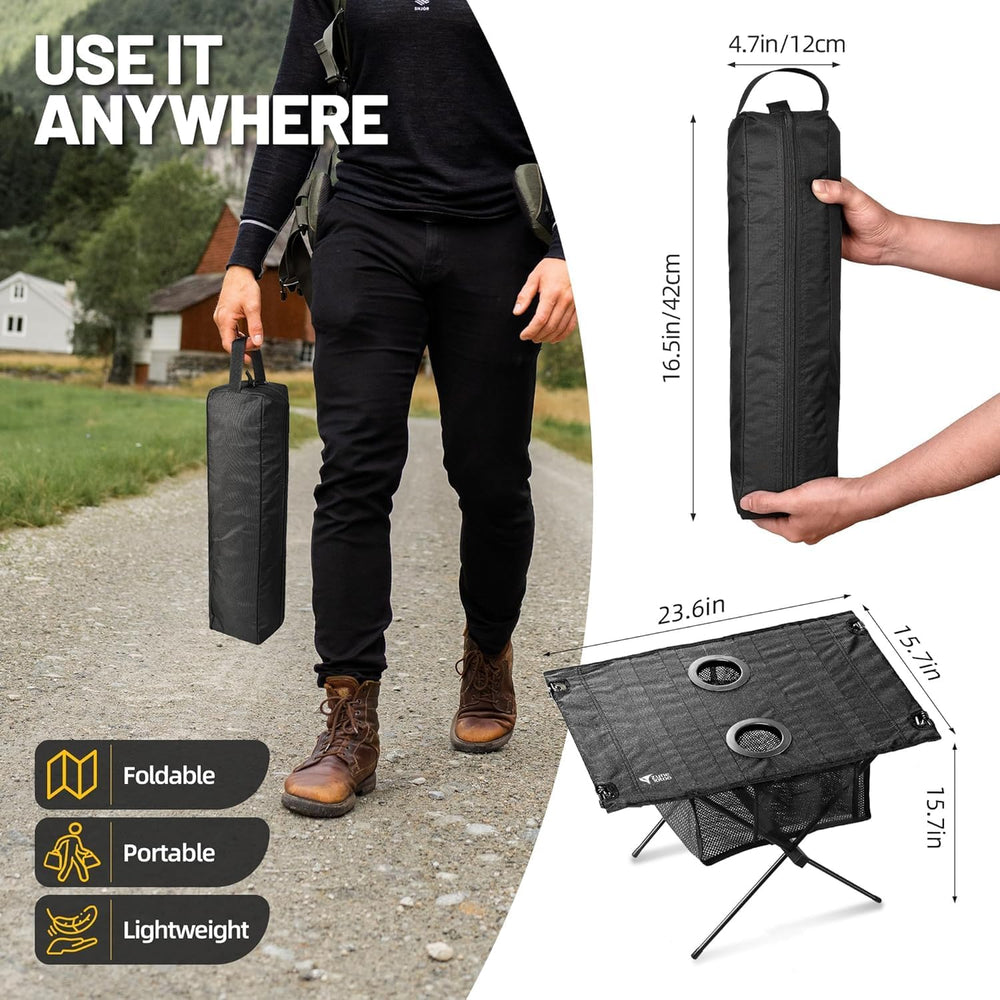 Zune Lotoo Portable Camping Side Table Folding Small Beach Table Foldable