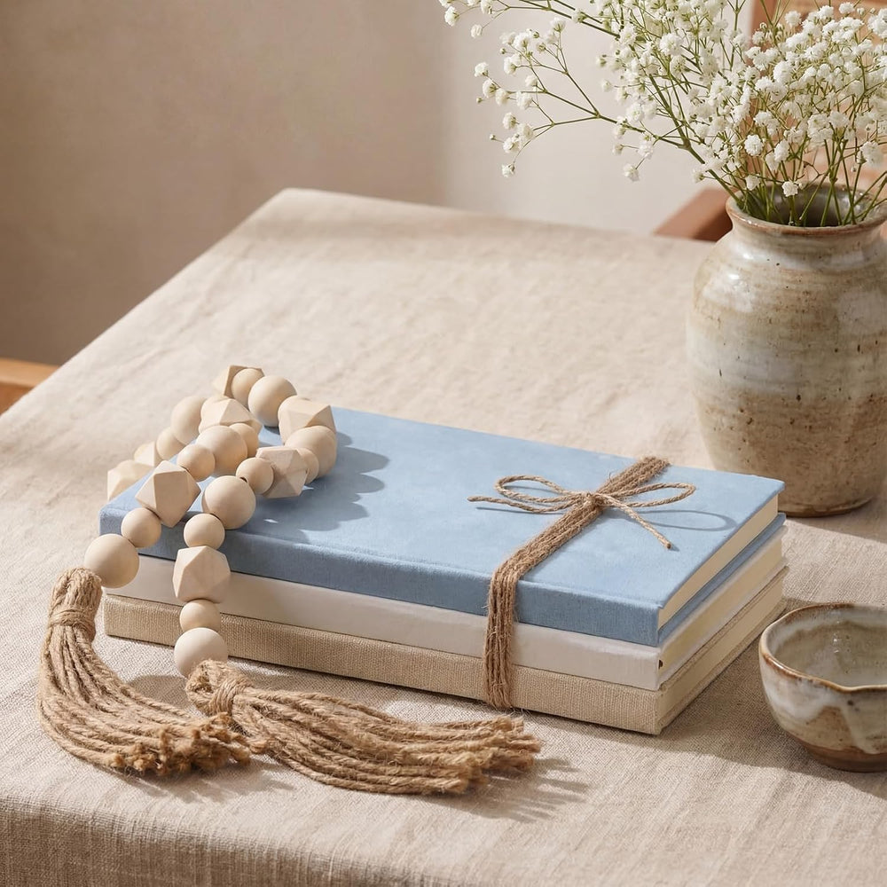 Feifeiya 3 Pieces Faux Decorative Books Set for Home Decor,Gray Blue