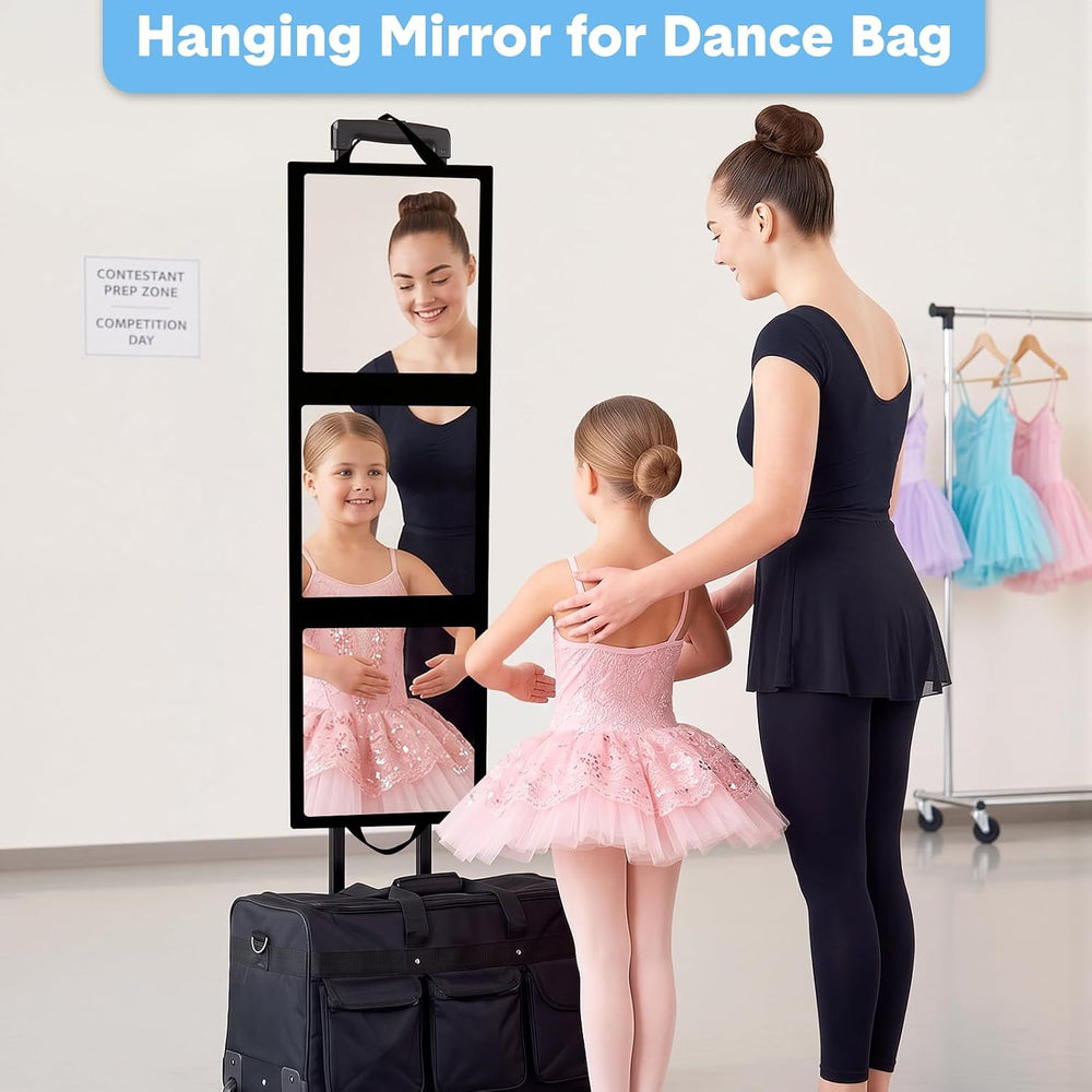 Portable Full Length Hanging Dance Mirror, Foldable Body Mirror for Camping