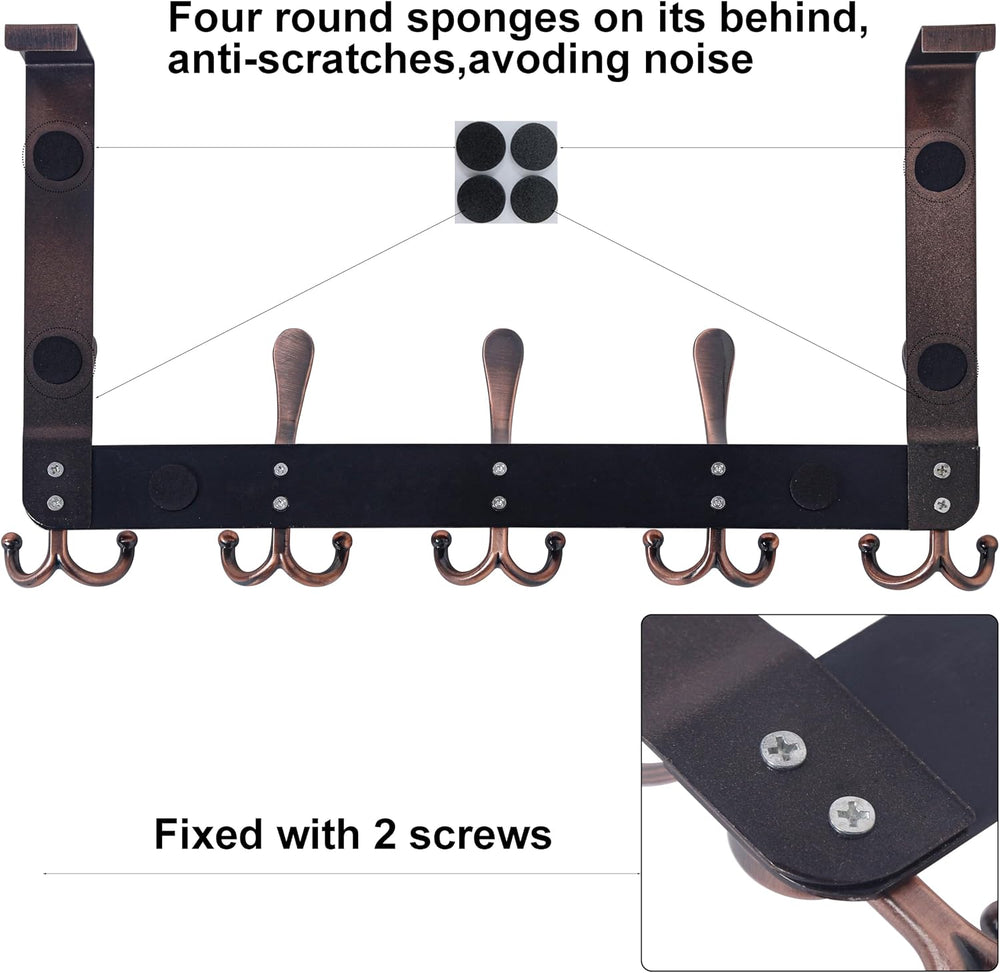 WEBI Over The Door Hooks for Hanging,Door Hanger,Over Door Towel Rack,Door Co...