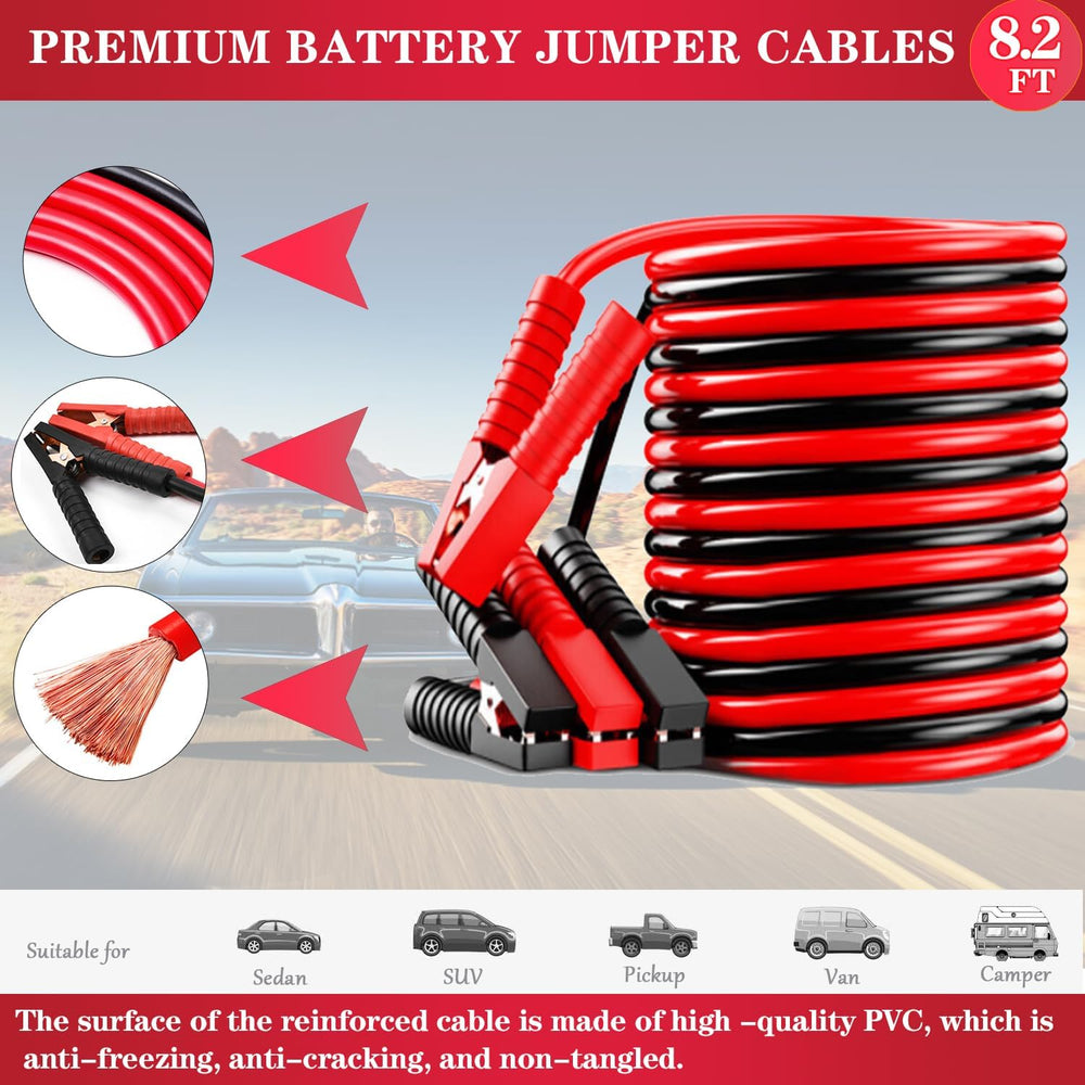 Roadside Emergency Car Kit,with Jumper Cables Roadside Kit Car Safety Kits