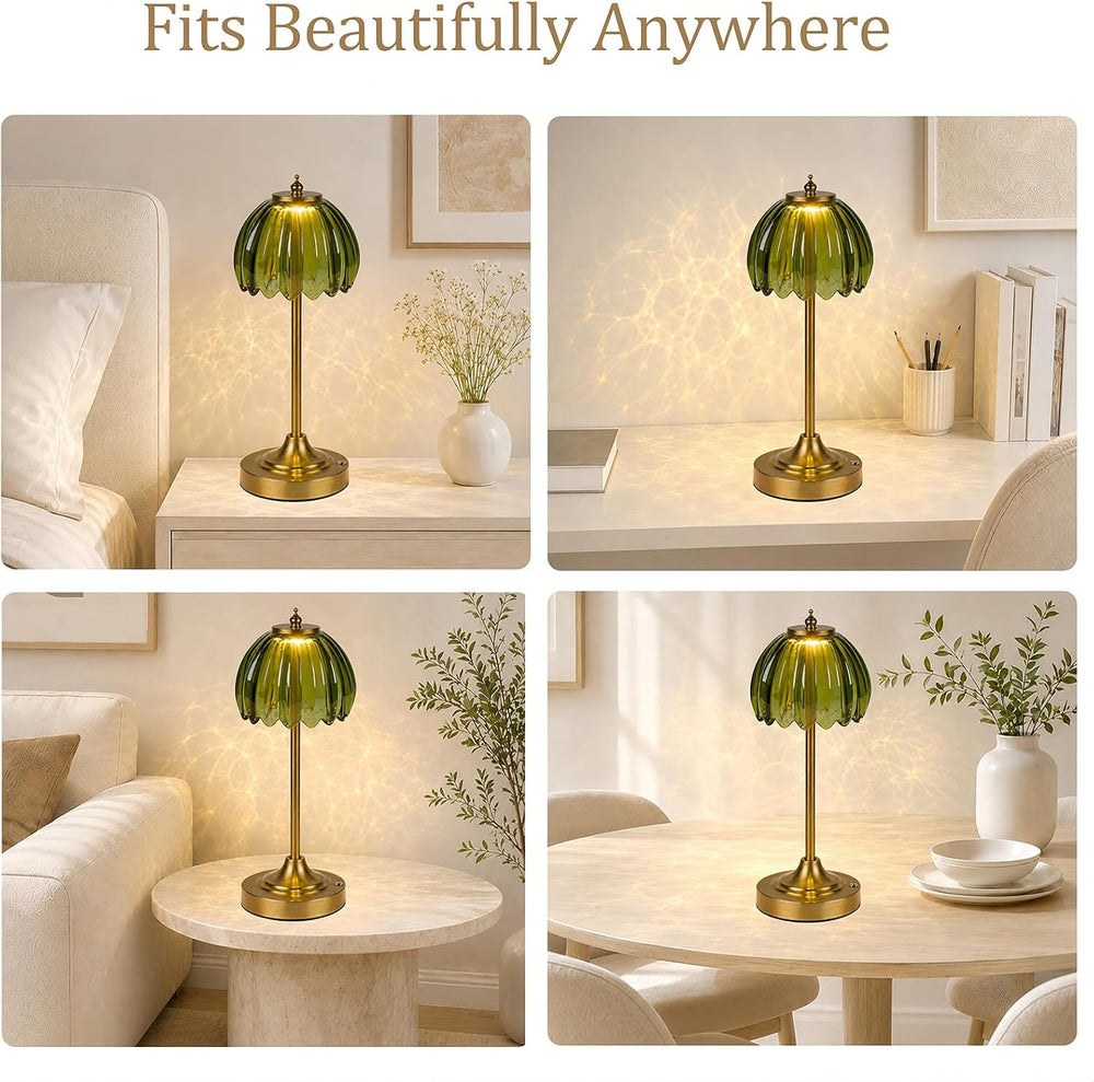 Rechargeable Cordless Table Lamp, 3 Color Temps & Stepless Dimming