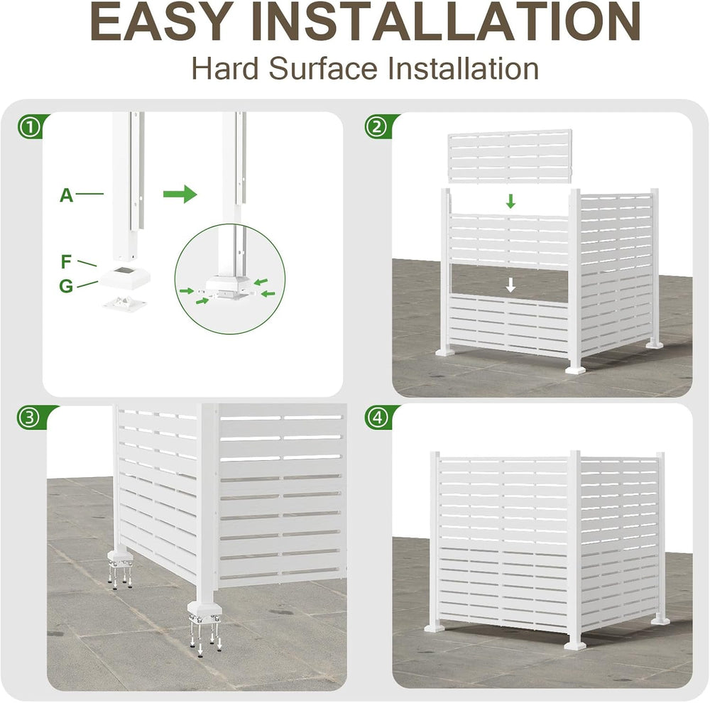 AC Fence for Outside Unit, 38" W X 39" H Trash Can Enclosure, Pool ...