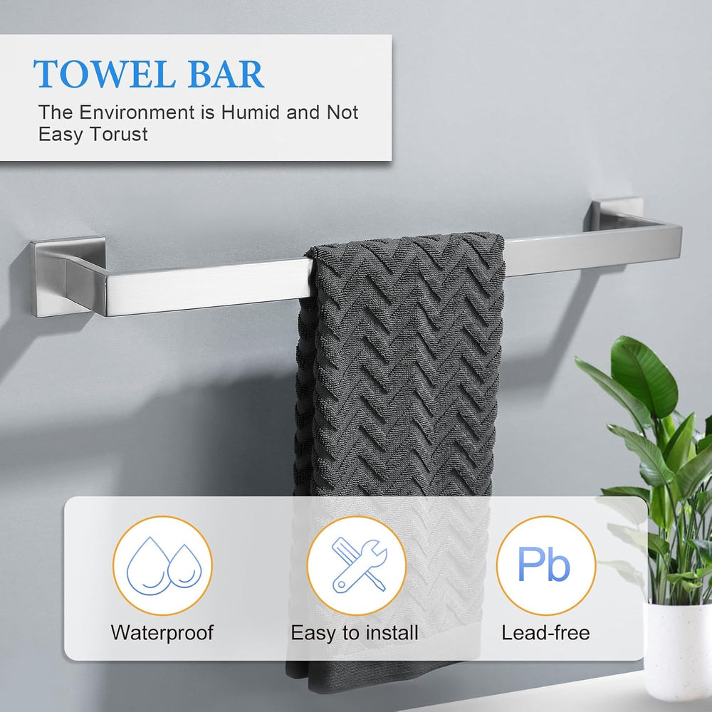 Brushed Nickel Bathroom Towel Bar Set Bathroom Accessories Hardware Set Inclu...
