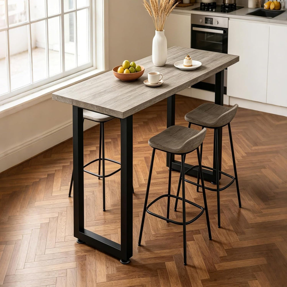 36 Inch Metal Bar Table Legs, Heavy Duty Steel Dining Table Legs with Adjusta...