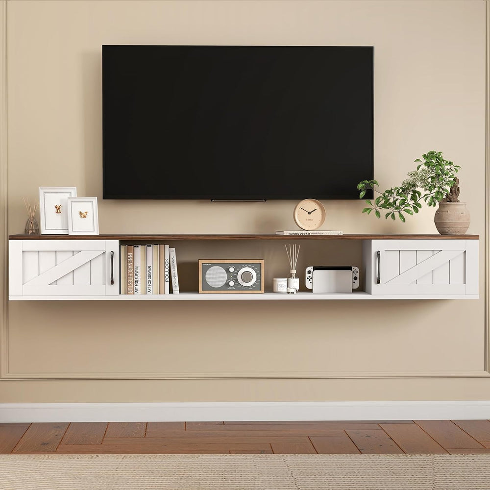 70" Floating TV Stand Wall Mounted with Storage for TVs Up to 80"
