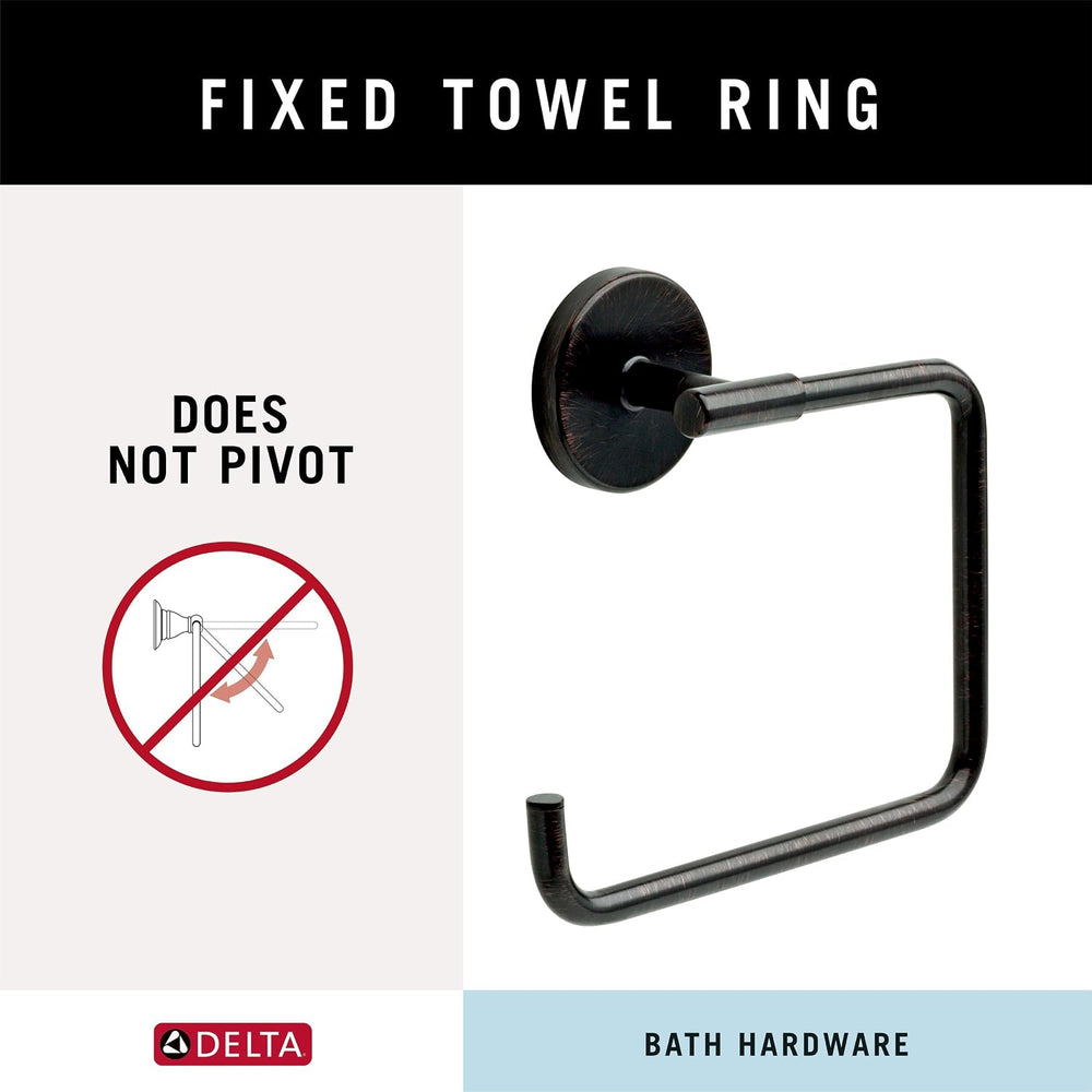 Delta Trinsic (1-Pack) Hand Towel Holder Venetian Bronze Towel Racks for Bath...
