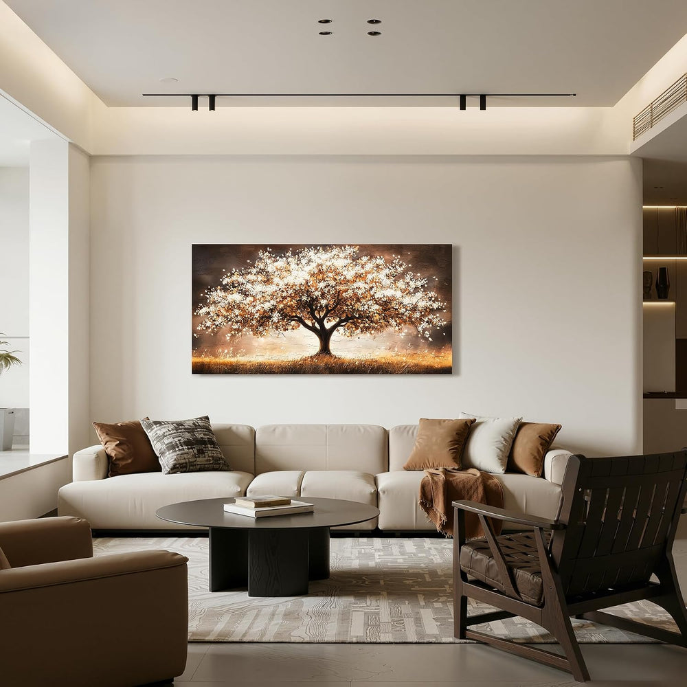 Kinetrix Rustic Tree of Life Wall Art Modern Farmhouse Large Decor Neutral