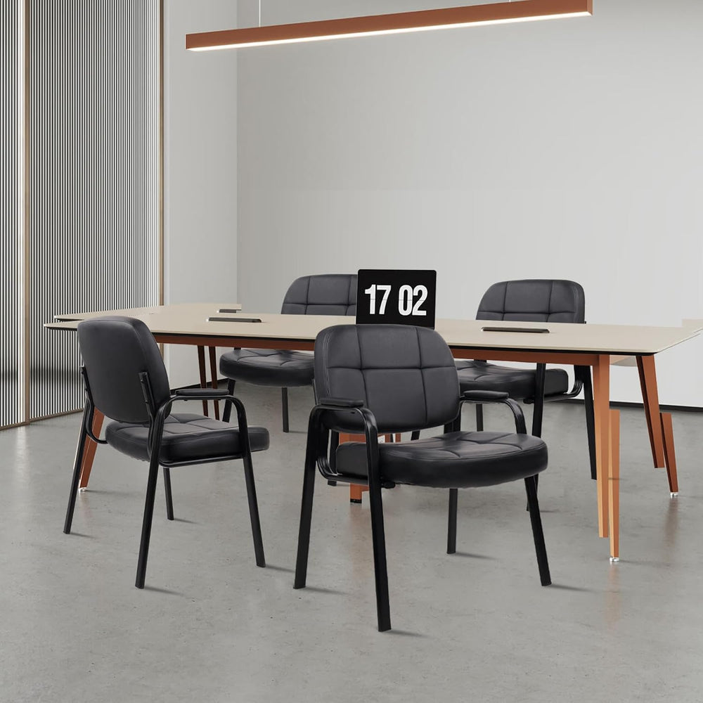 CLATINA Big & Tall 500 lbs Waiting Room Guest Chair, Leather Office Recep...