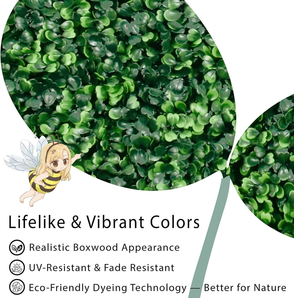 HEDGE MAZE 20" x 20" Durable Artificial Grass Wall Panels - 12PCS