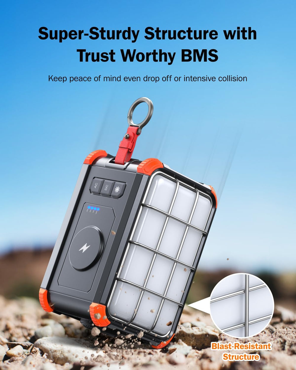 BROWEY 153Wh Portable Power Station, Solar Generator with Hand Crank
