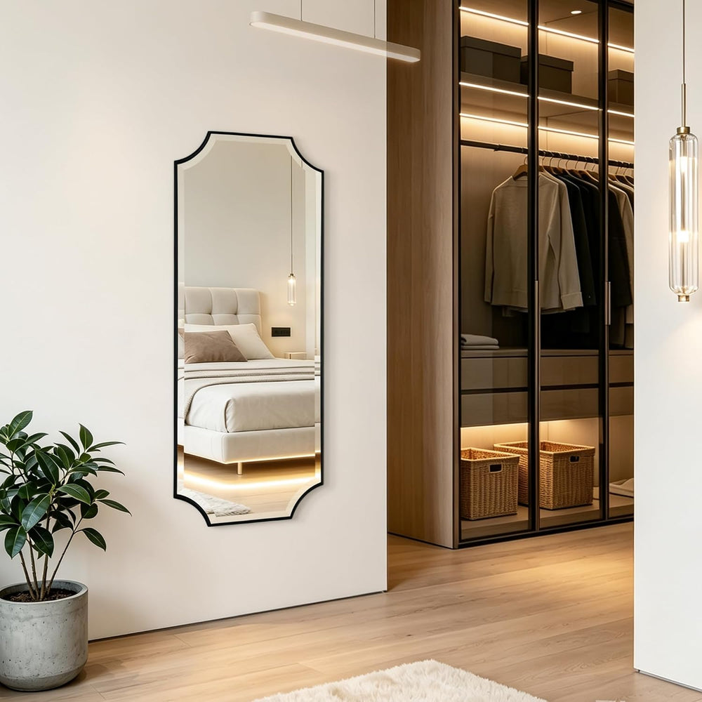 POZINO 48"x18" Premium Large Rectangle Beveled Mirror for Bathroom