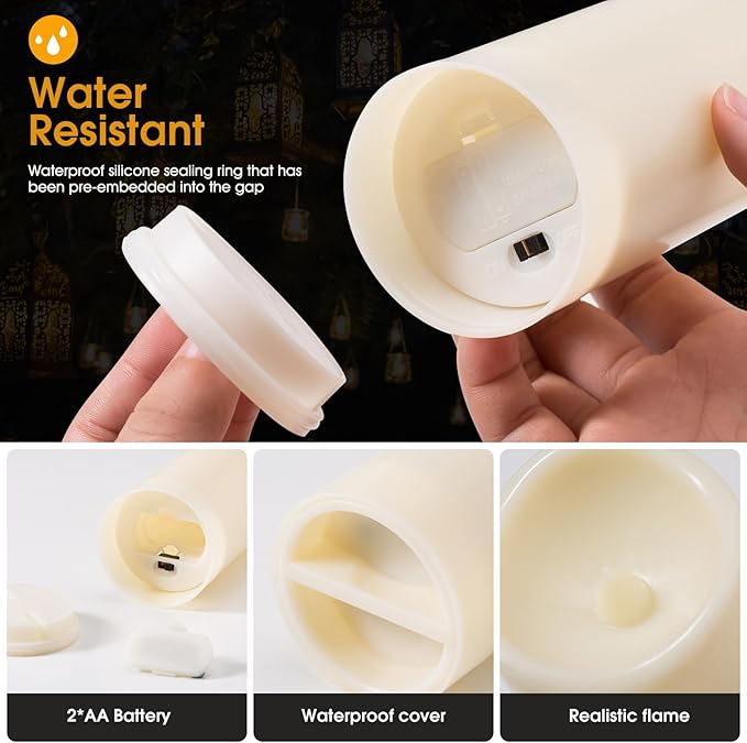24-Pack LED Flameless Candles with Remote Control -Remote flameless Candles- ...