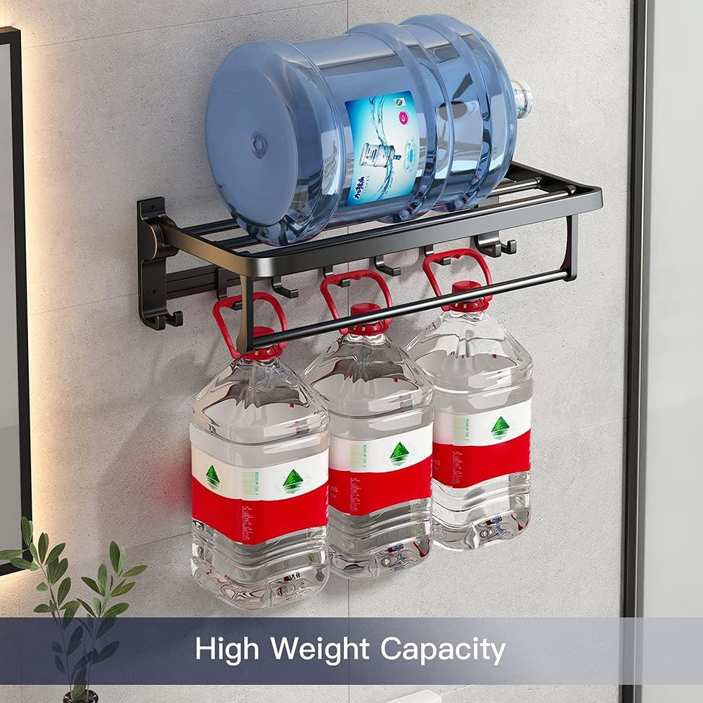 VOLPONE 24 Inch Towel Rack with Towel Bar Holder Foldable Towel Shelf with Mo...