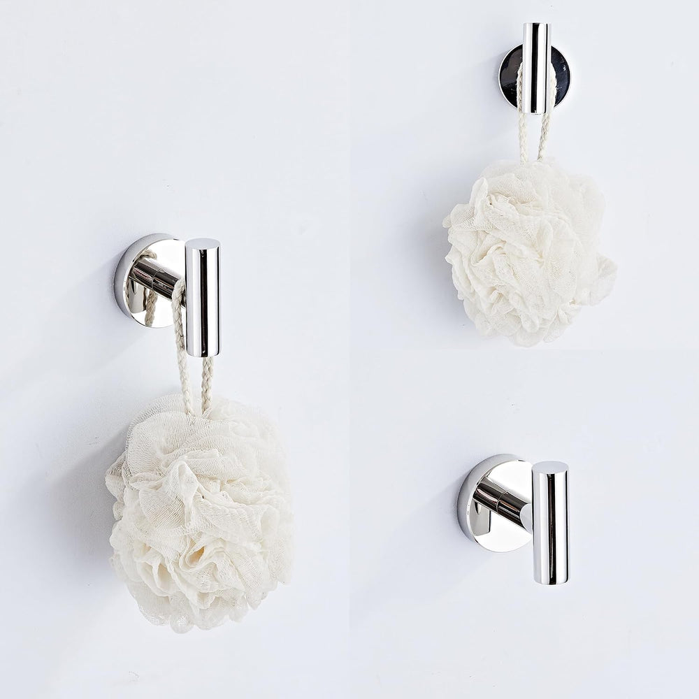 Chrome Bathroom Hardware Set 5 Piece with Towel Racks for Bathroom, SUS304 St...